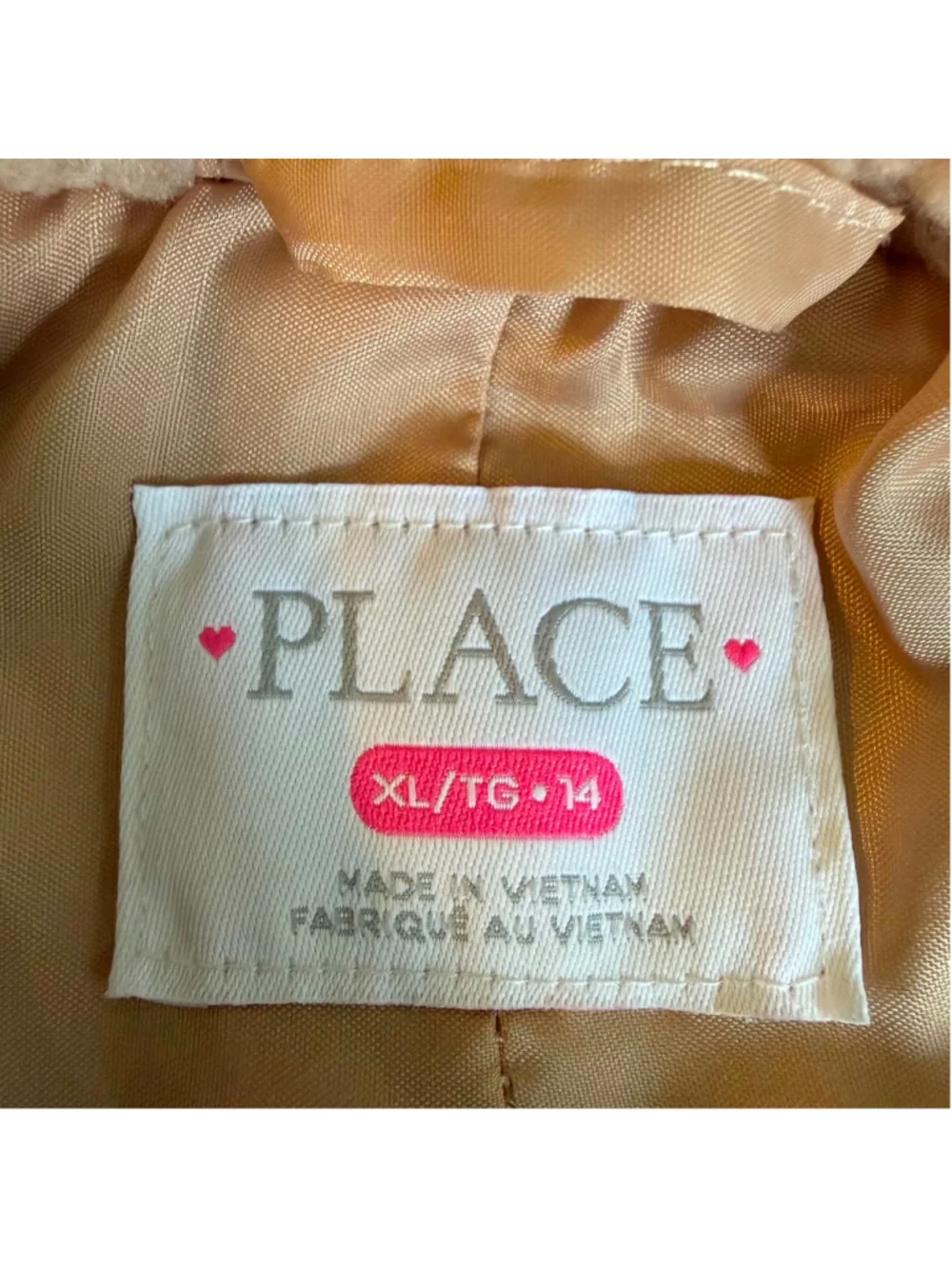 The Children’s Place Girls XL 14 Beige Sherpa Fleece Jacket Cozy Outerwear